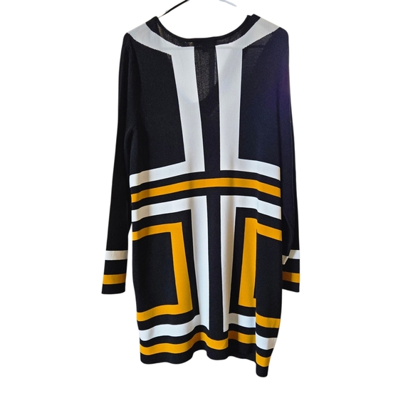 PLUS SIZE****INC International Concepts Black and Gold Geometric Dress - Picture 5 of 9